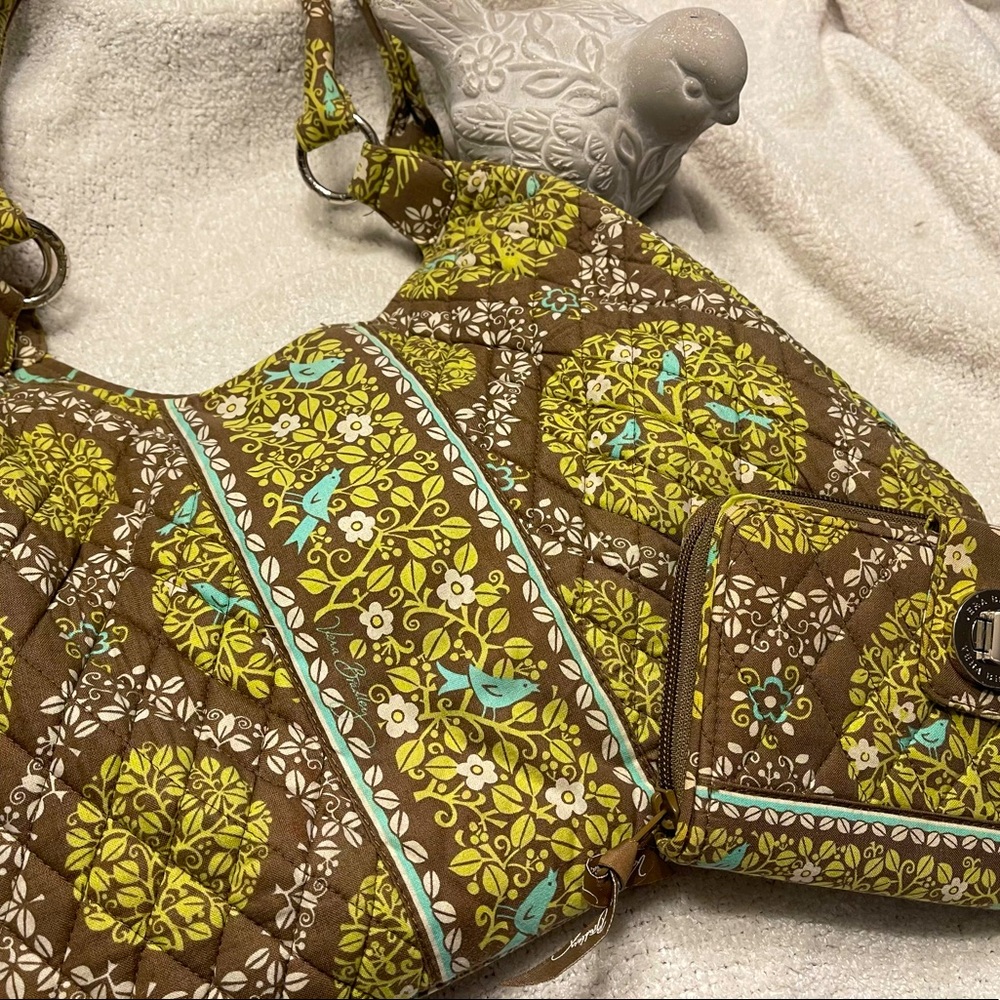 Vera Bradley Sittin In A Tree bag and wallet set
